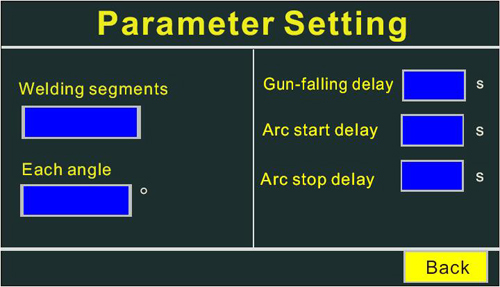 Сенсорный экран настройки параметров сварки сварочных позиционеров PLC – Настройка параметров