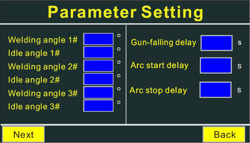 Сенсорный экран настройки параметров сварки сварочных позиционеров PLC – Настройка параметров