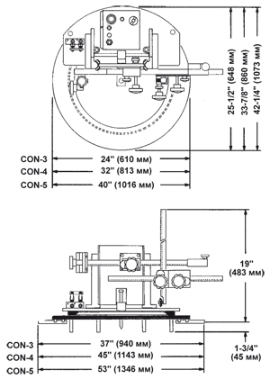 CON-O Аппарат тонкой резки контура Габаритные размеры