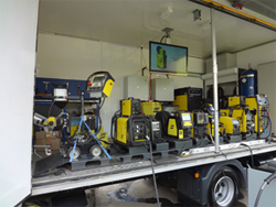 Демогрузовик образцами оборудования компании  ESAB