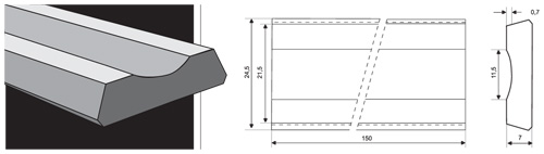 Плоские керамические подкладки с радиусной канавкой ESAB PZ 1500/30