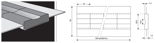Плоские керамические подкладки с радиусной канавкой ESAB PZ 1500/72