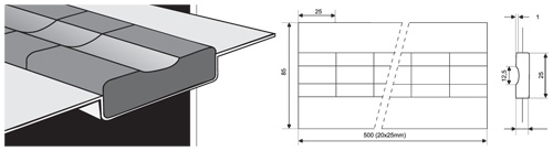 Плоские керамические подкладки с радиусной канавкой ESAB PZ 1500/73