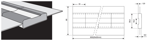 Плоские керамические подкладки с трапецидальной канавкой ESAB PZ 1500/54